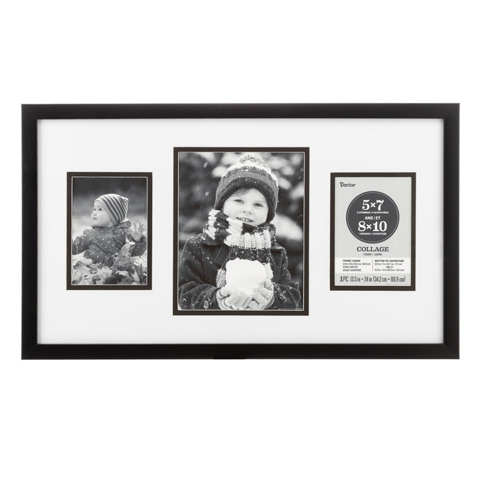 Ebern Designs Collage Frame Black, Holds (1) 8X10 Photo And (2) 5X7